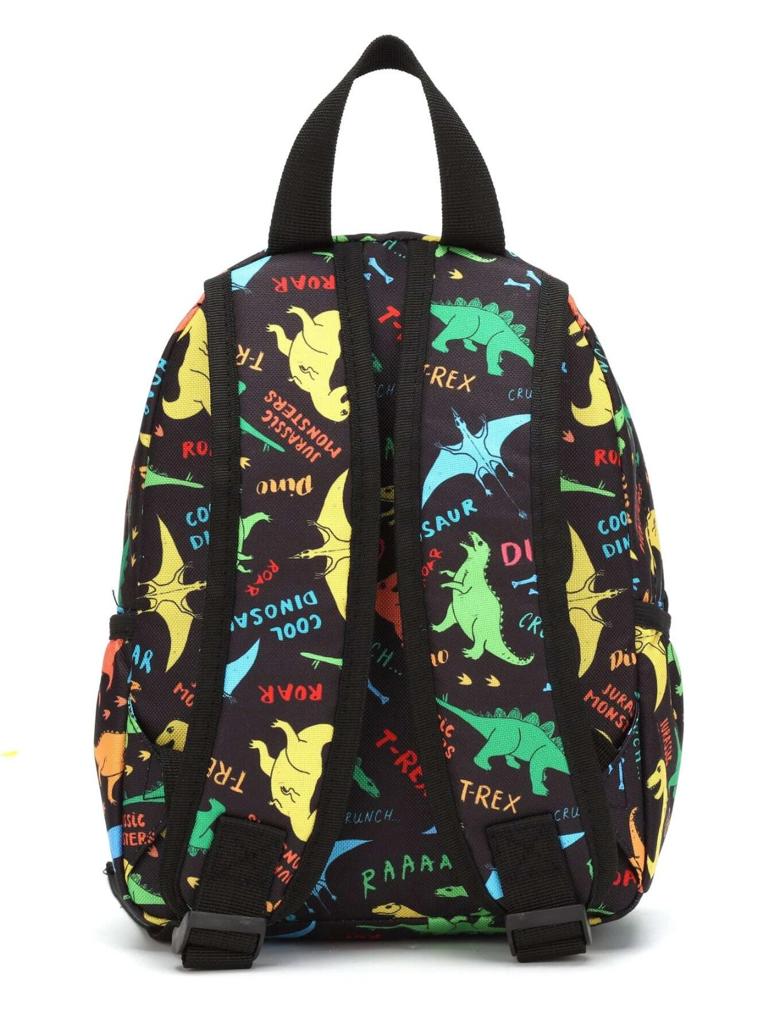 Salveque preescolar negro con dinos de colores
