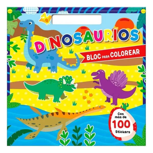 Libro dinosaurios block para colorer
