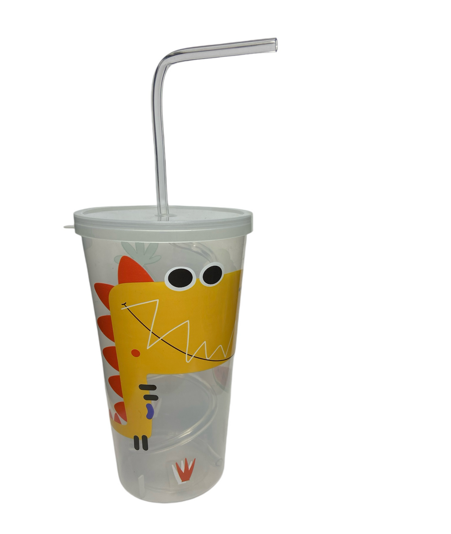 Vaso plástico con pajilla variado