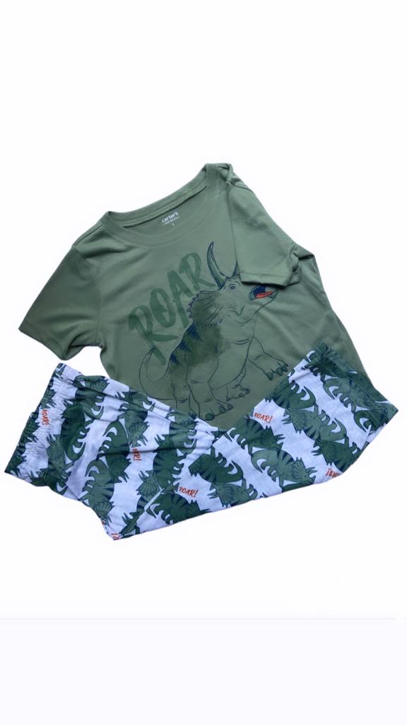 Pijama verde con Triceratops