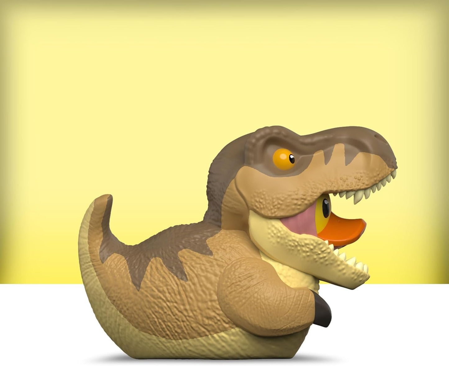 Pato de goma coleccionable disfrazado de T.Rex Jurassic Park - Edición Mini