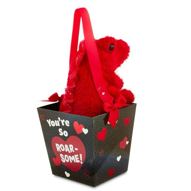 T Rex con caja San Valentín