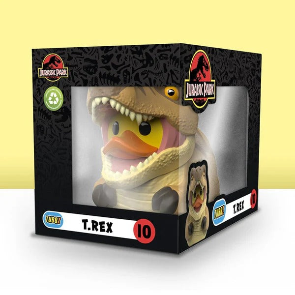 Pato de goma coleccionable disfrazado de T.Rex Jurassic Park - Edición Mini
