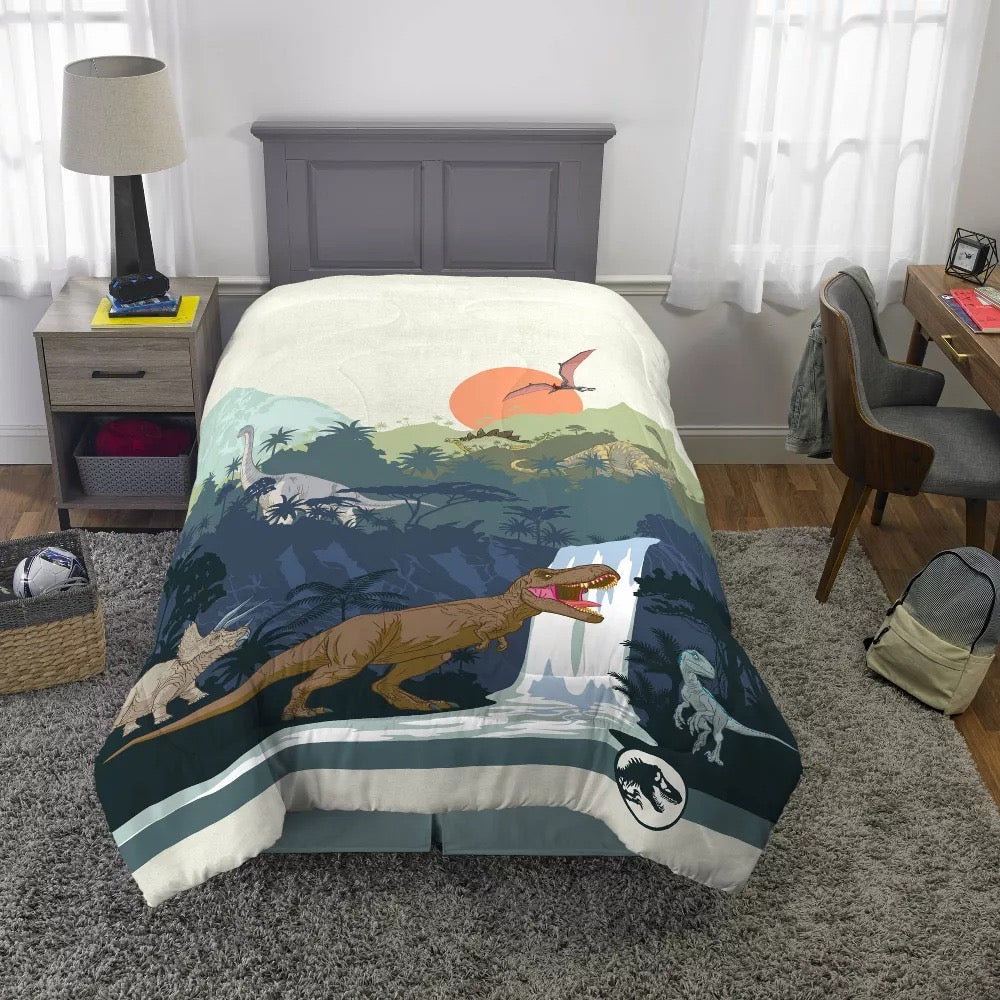 Edredón Jurassic reversible individual
