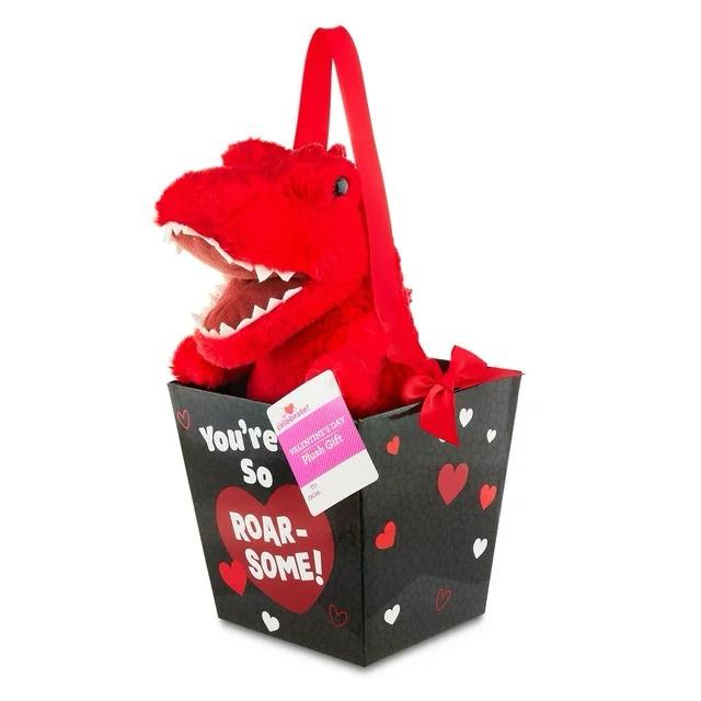 T Rex con caja San Valentín