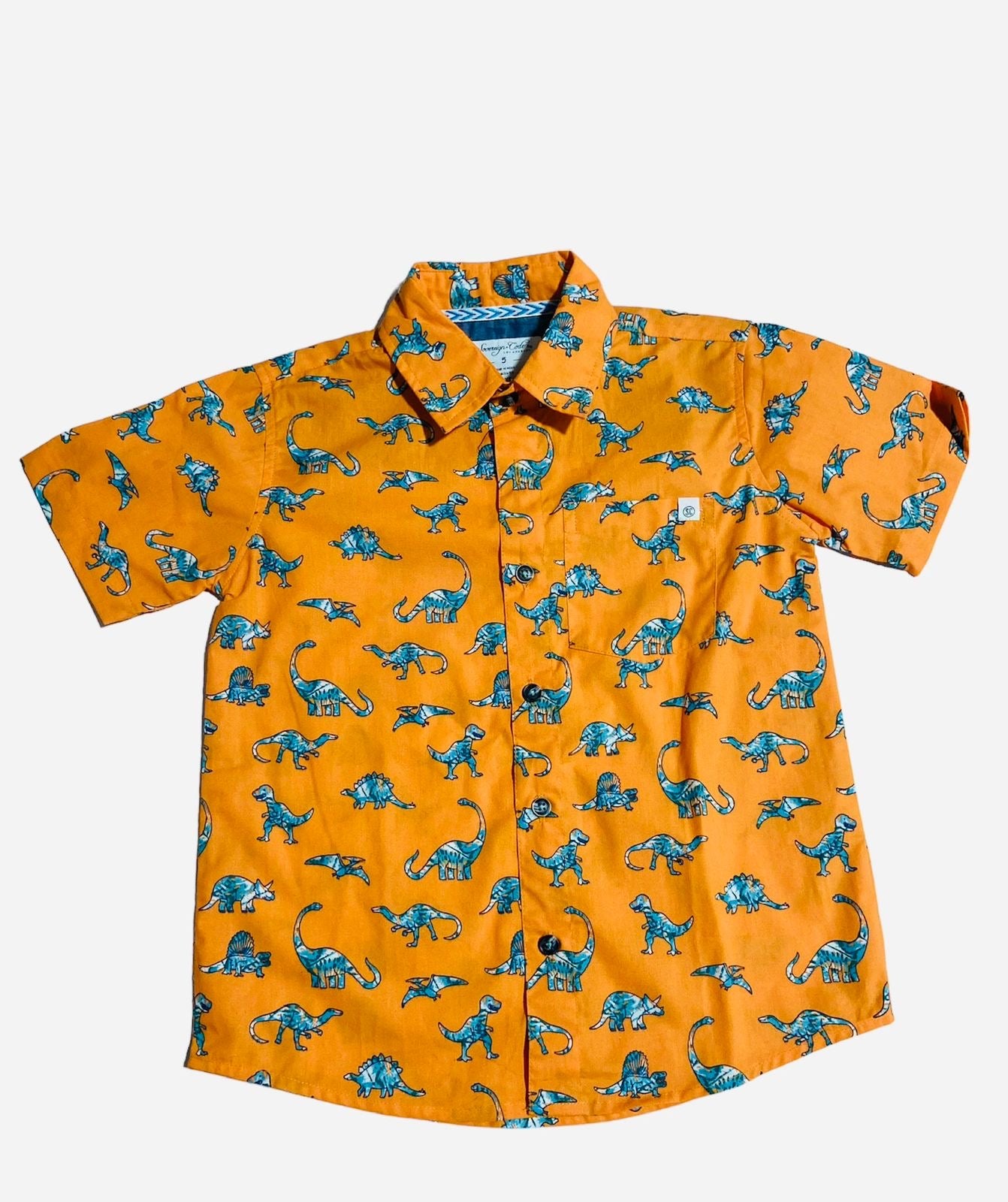 Camisa de botones naranja