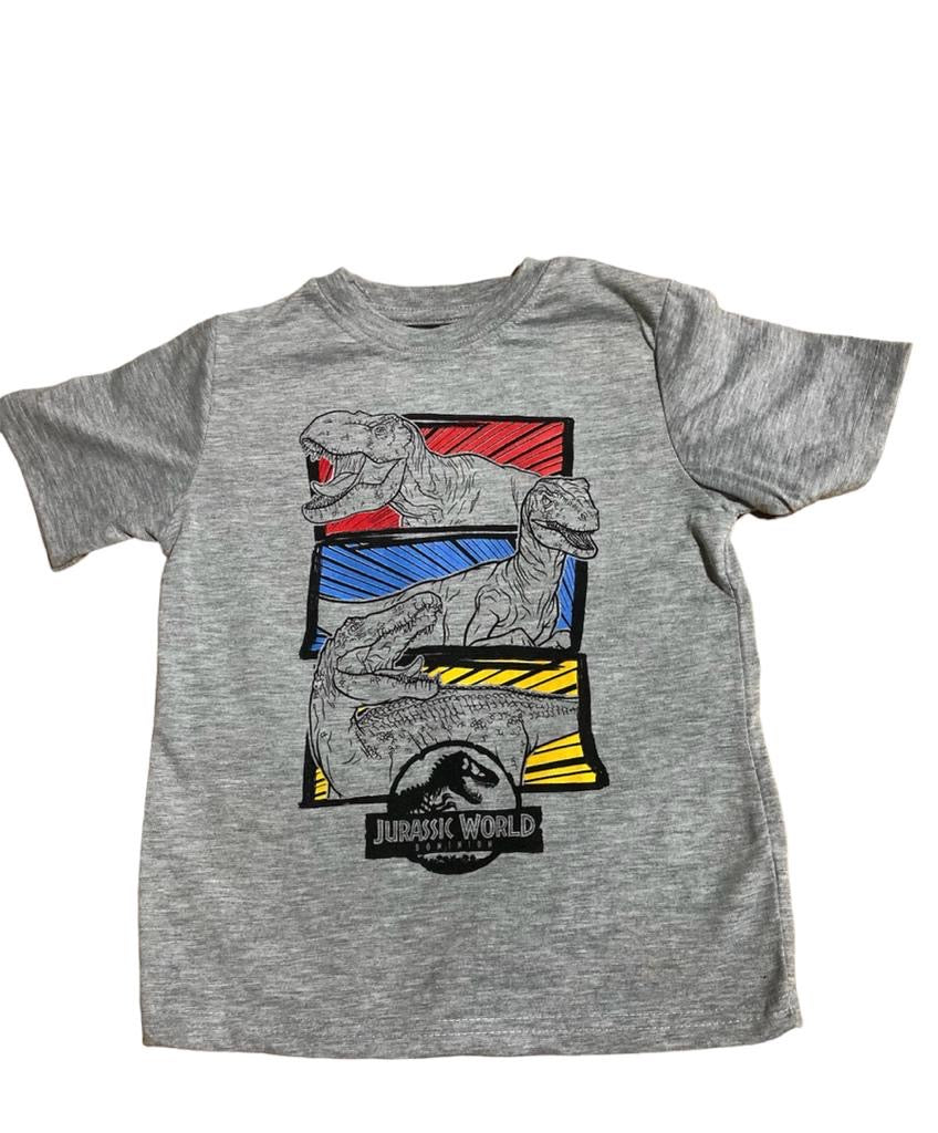 Camiseta Gris Jurassic World Dominion