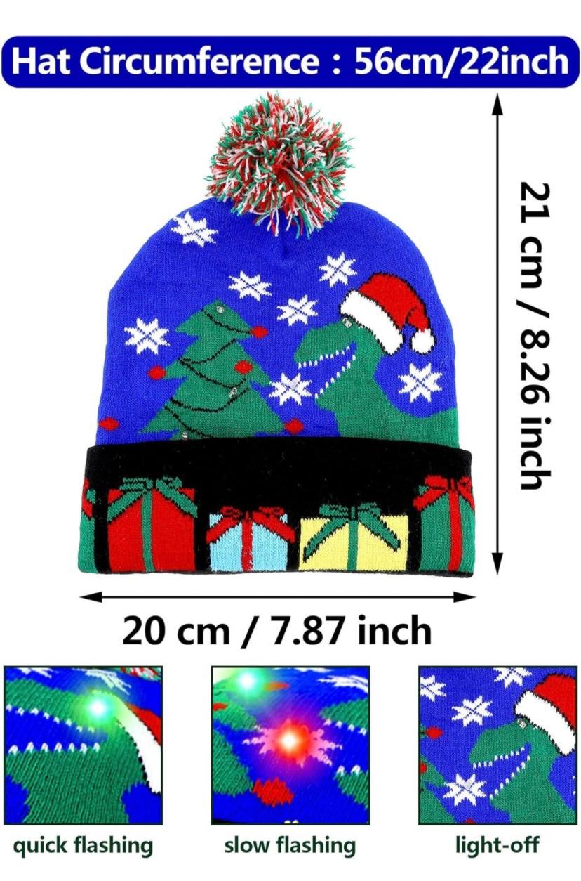 Gorro Navidad con Luz talla única