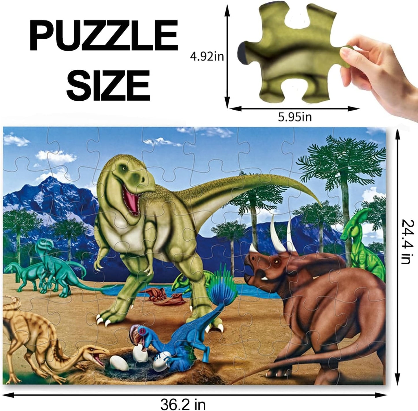 Rompecabezas gigante dinosaurios