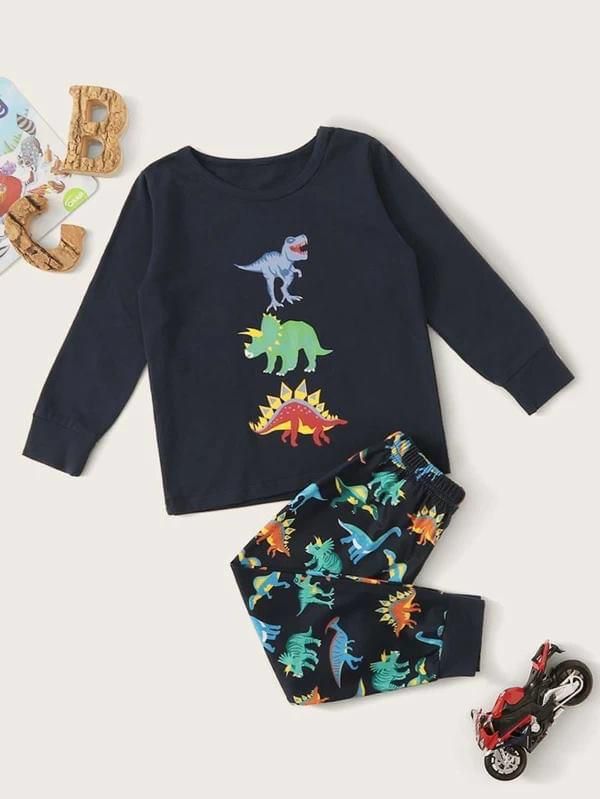 Pijama 3 dinos azul