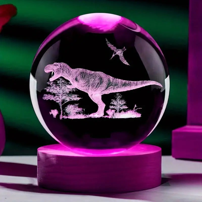 Adorno con luz dinosaurio