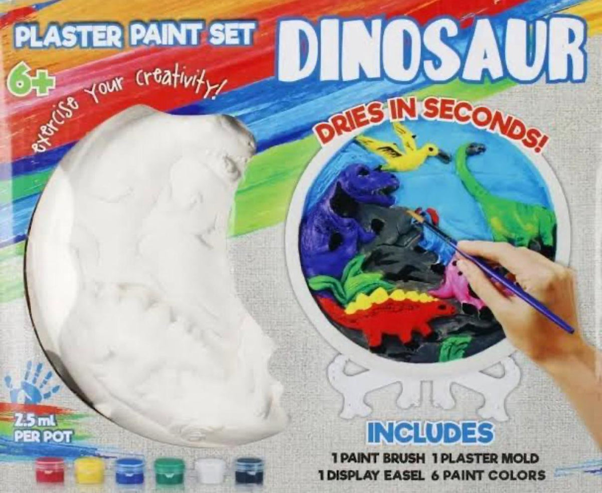 Set para pintar tus dinosaurios de yeso