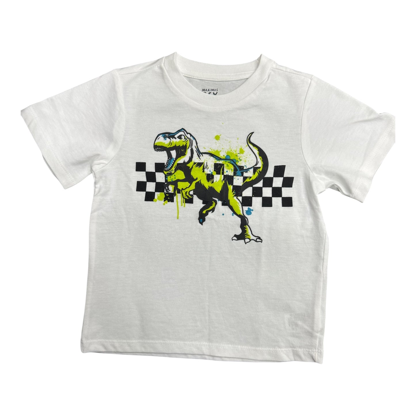 Camiseta blanca Maximus Rex cuadritos