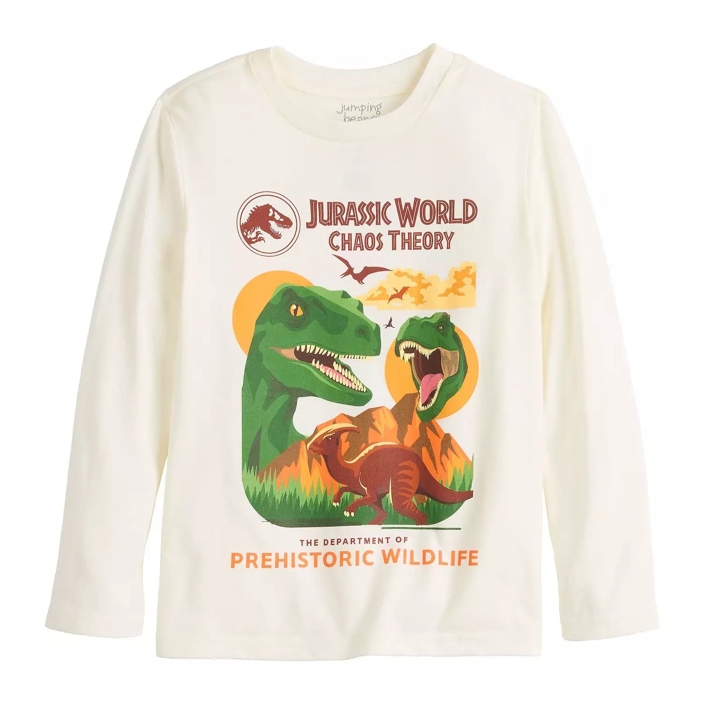 Camiseta Beige Jurassic World Caos Theory