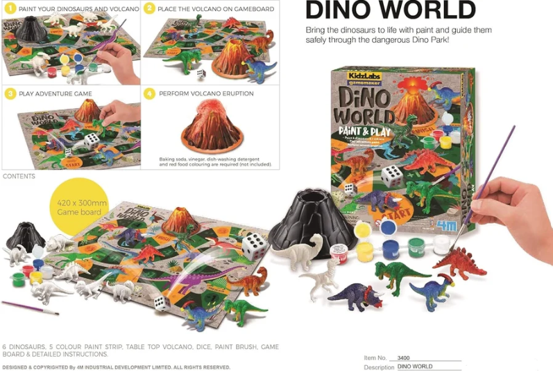 KidzLabs Mundo de Dinosaurios Pinta y Juega