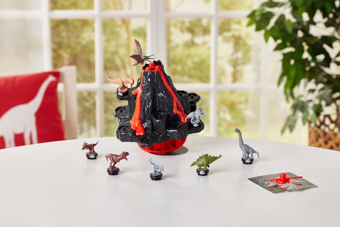 Jurassic World Shaky Volcano - Juego de dinosaurios de mesa lleno de acción