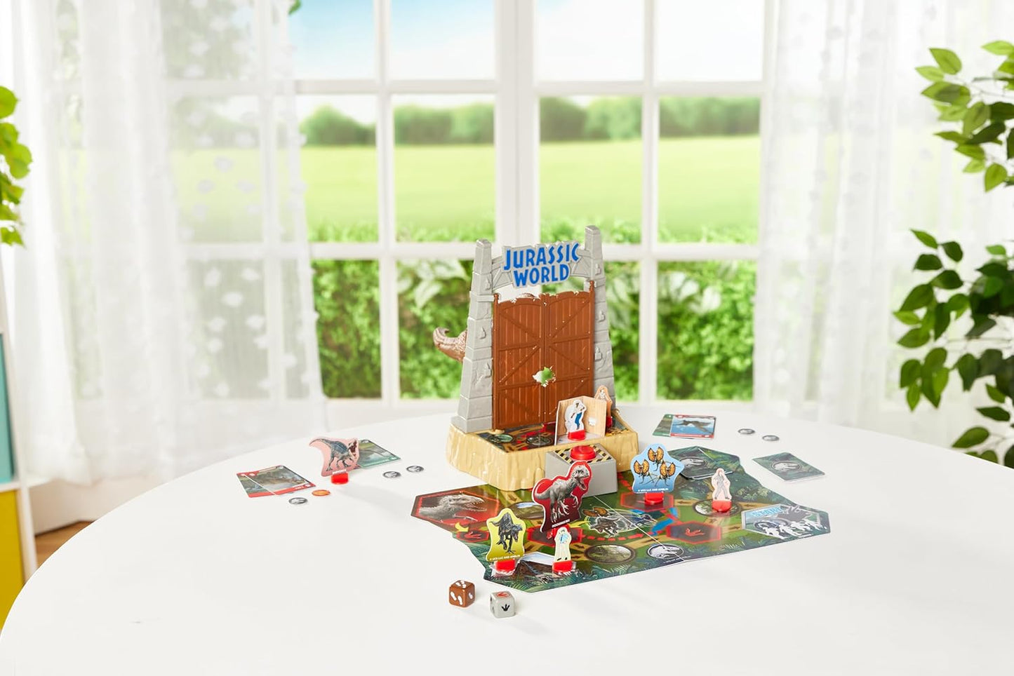 Jurassic World T. Rex Panic - Juego de dinosaurios de mesa lleno de acción