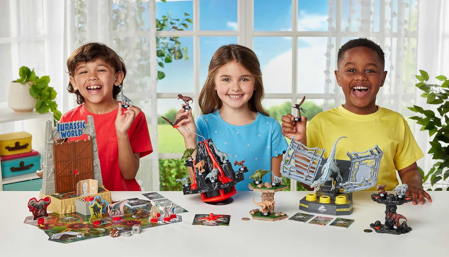 Jurassic World T. Rex Panic - Juego de dinosaurios de mesa lleno de acción