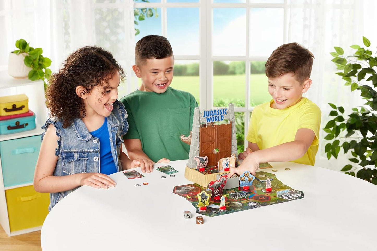 Jurassic World T. Rex Panic - Juego de dinosaurios de mesa lleno de acción