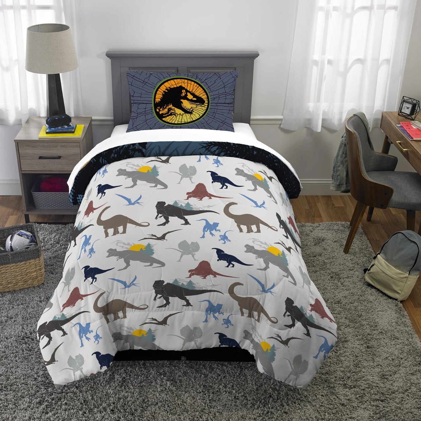 Edredón Jurassic World reversible Twin/Full