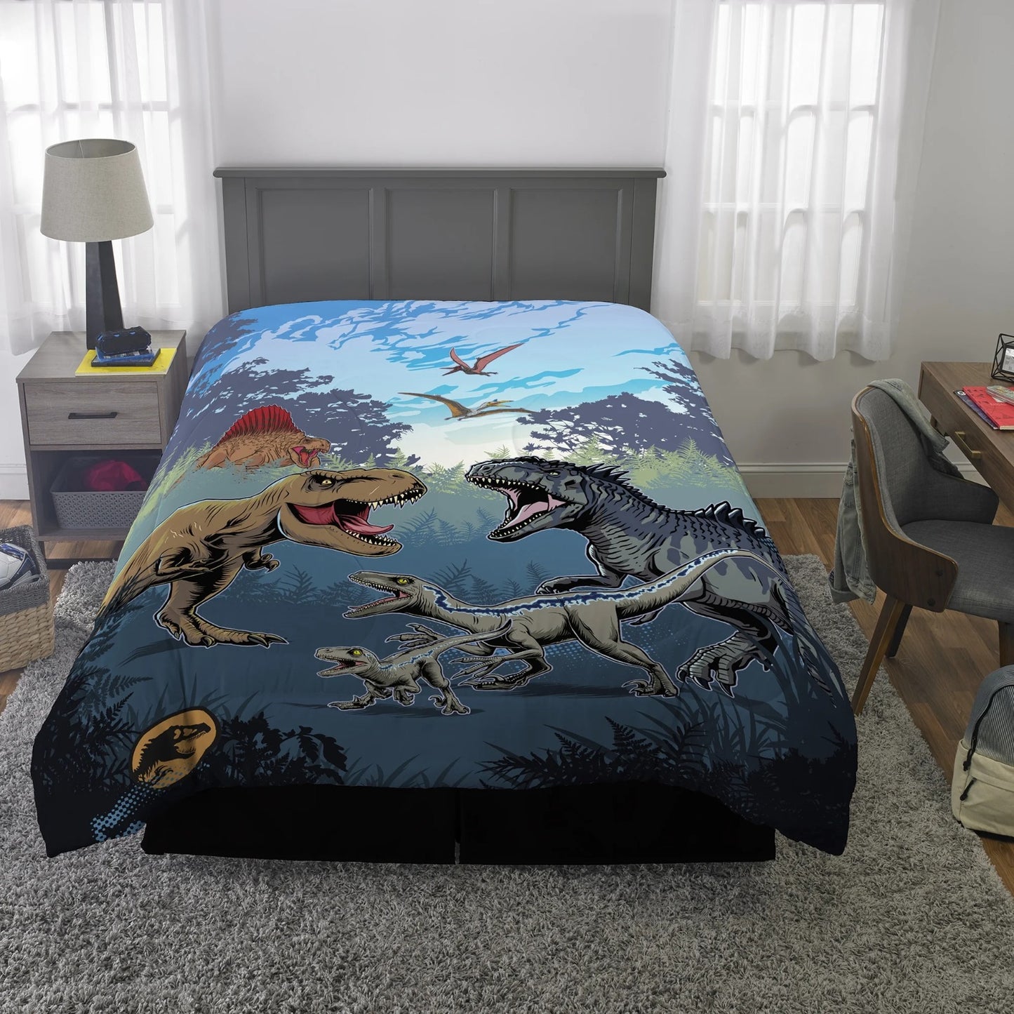 Edredón Jurassic World reversible Twin/Full