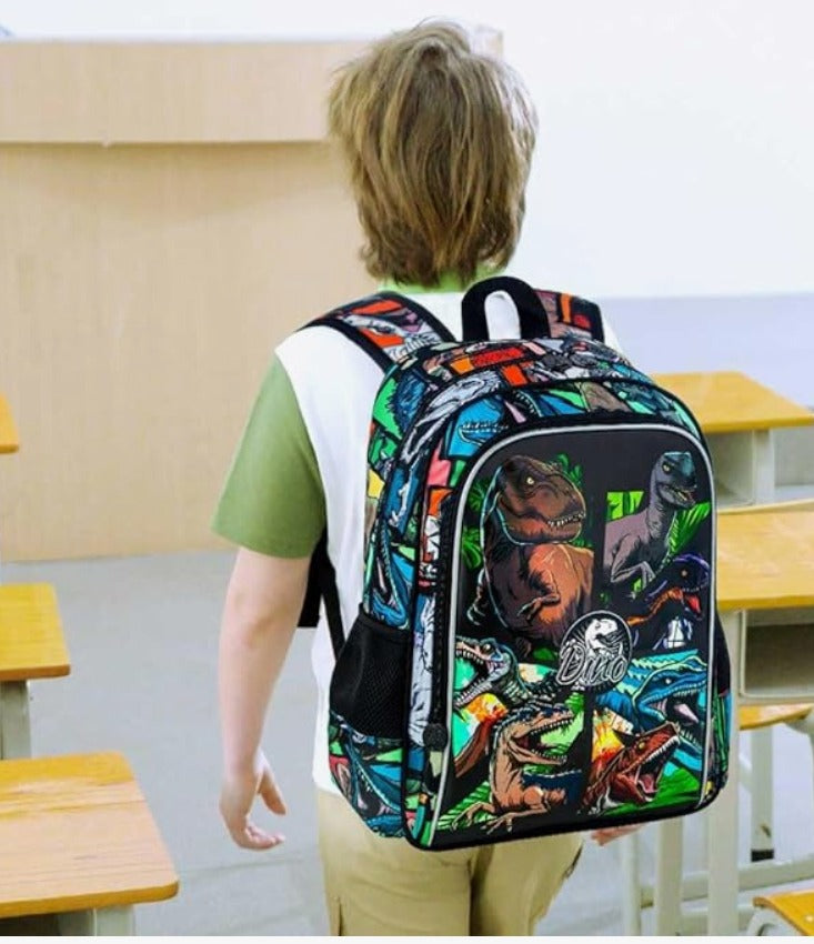 Salveque (Mochila) Jurassic con Lonchera y cartuchera