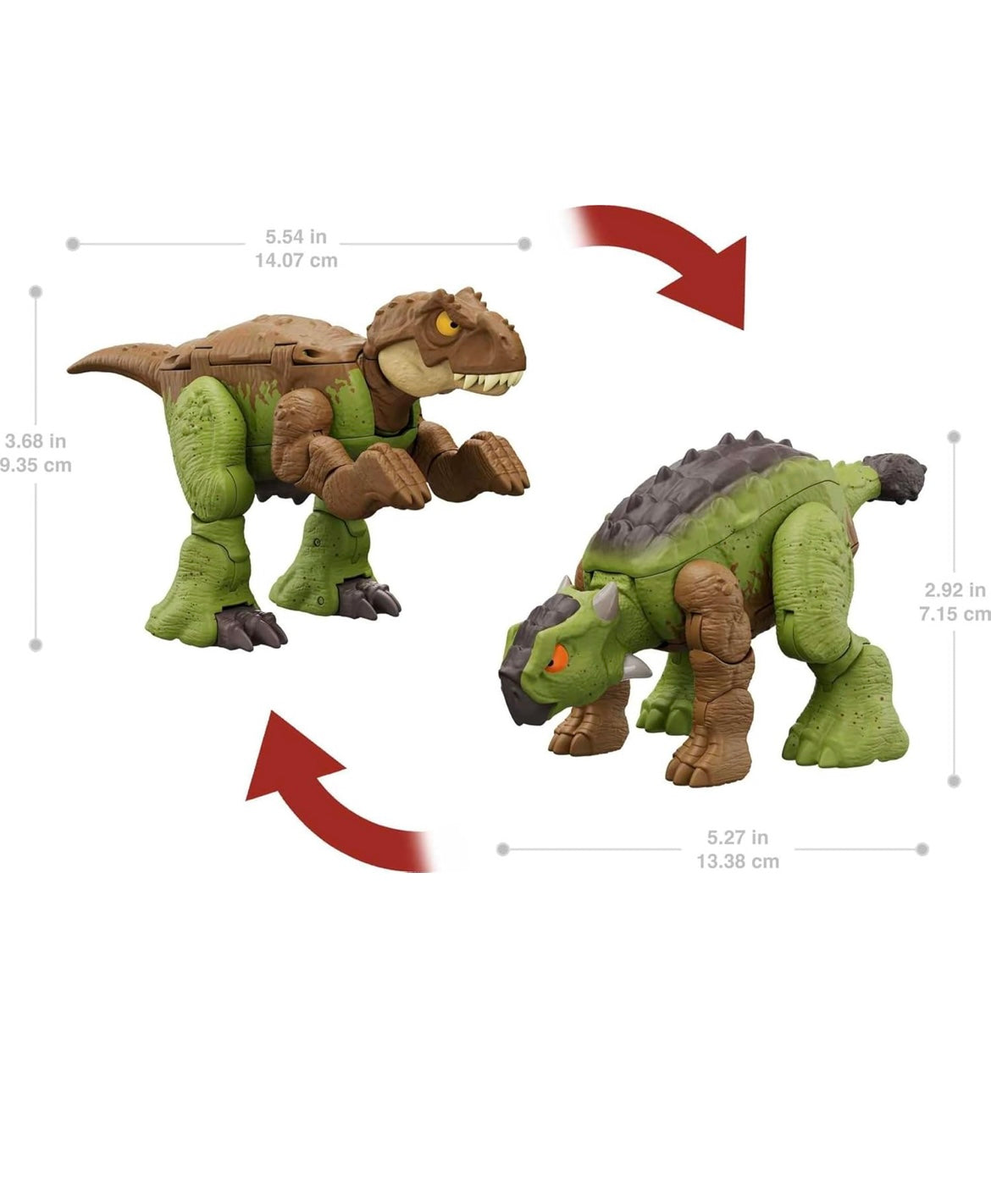 Fierce Changer Dino Transforms T Rex & Ankylosaurus