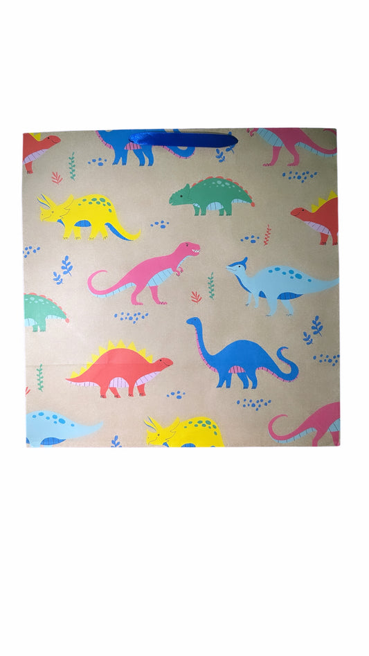 Bolsa de regalo Spritz dinosaurios 38x38 cm