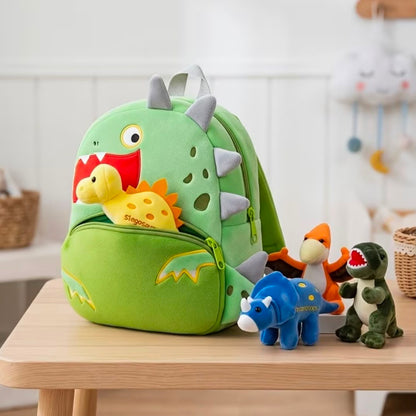 Bolso de dinosaurio con peluches