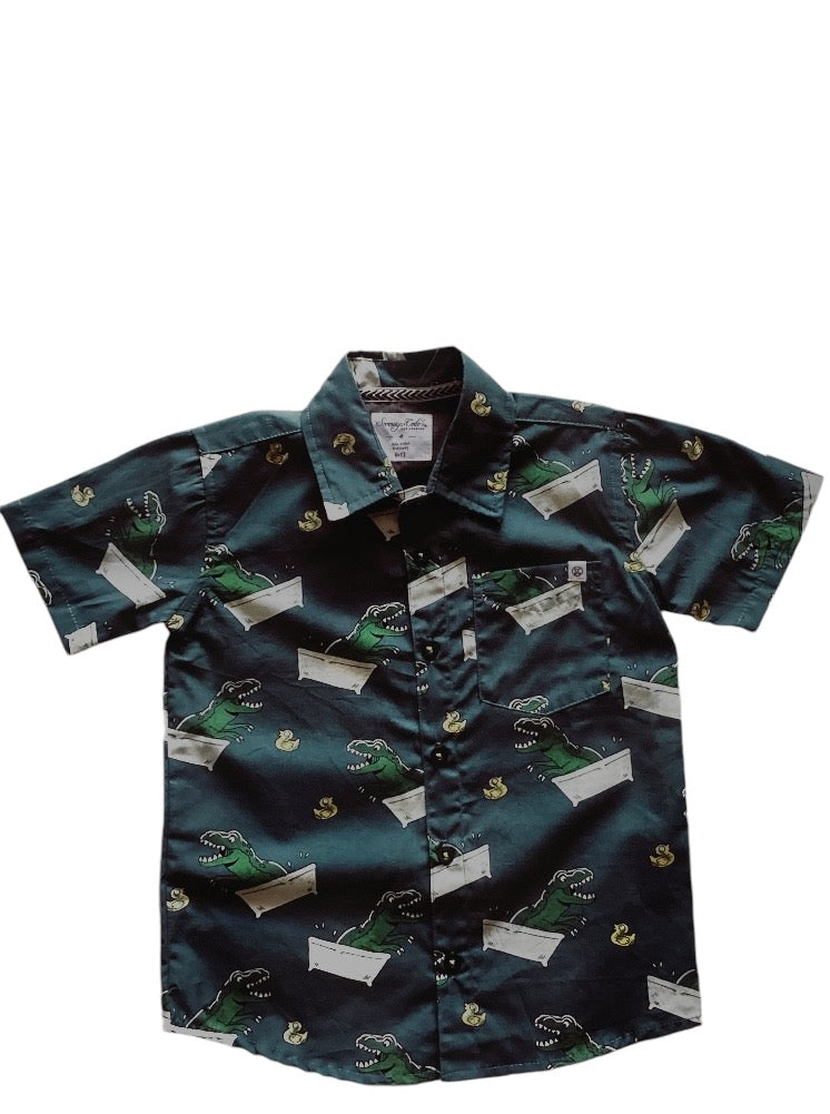 Camisa Verde Dinos y Patos talla 4