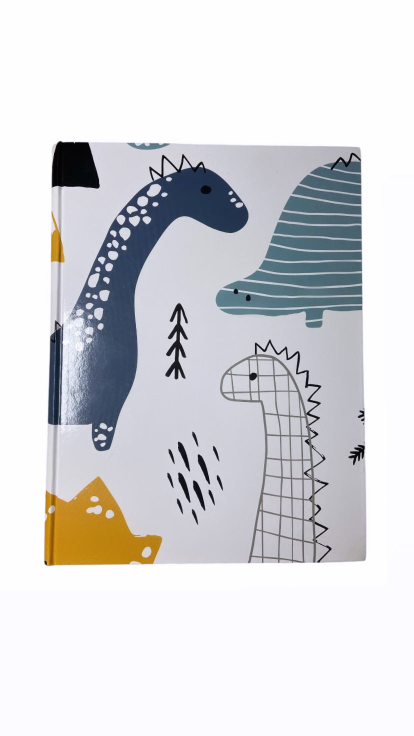 Cuaderno pasta dura 96 hojas diseño dinosaurios