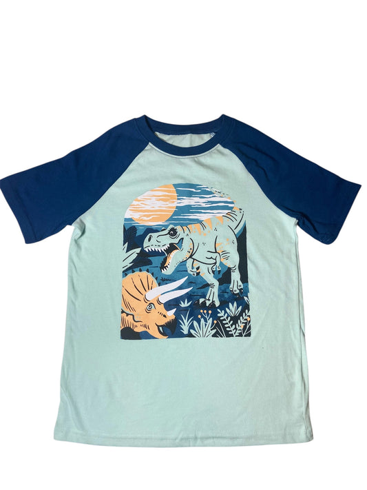 Camiseta Verde Menta y Azul