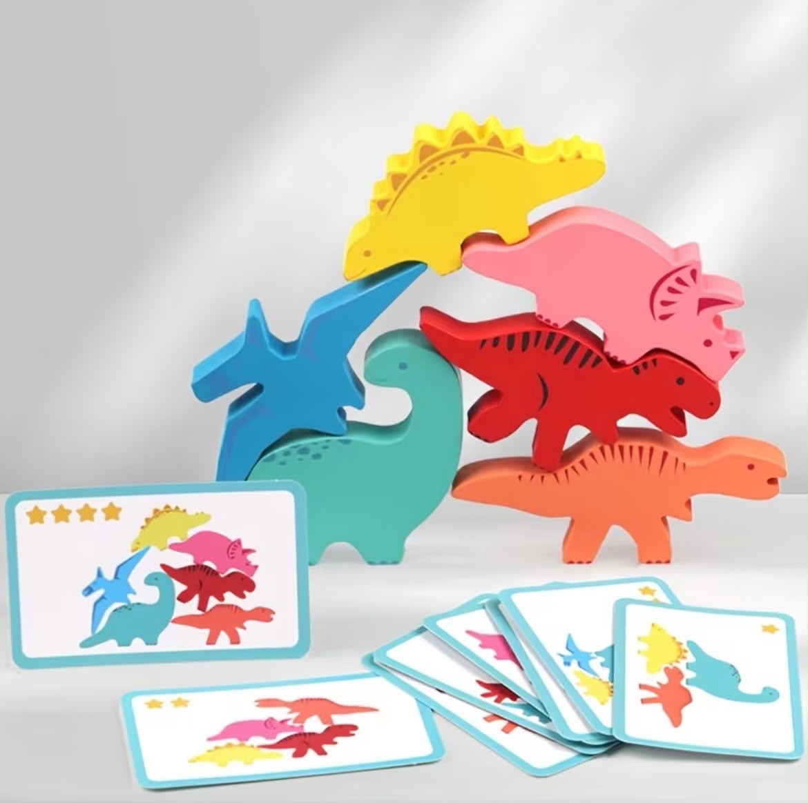 Juego de dinosaurios para apilar