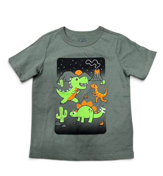 Camiseta Dino noche volcánica