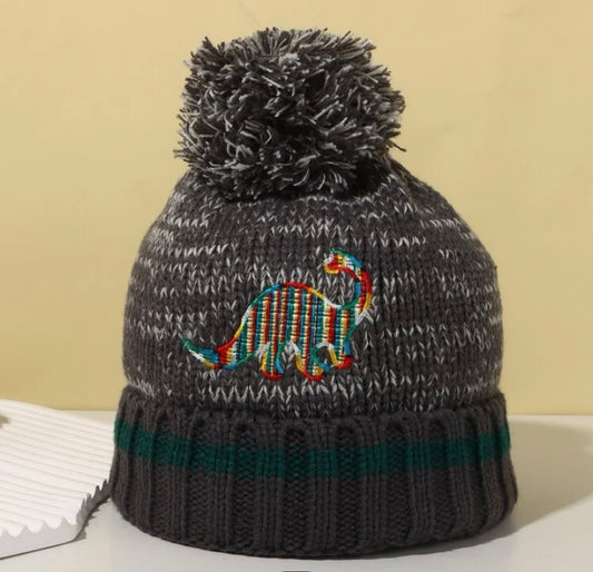 Gorro Gris Braquiosaurio 3-8 años