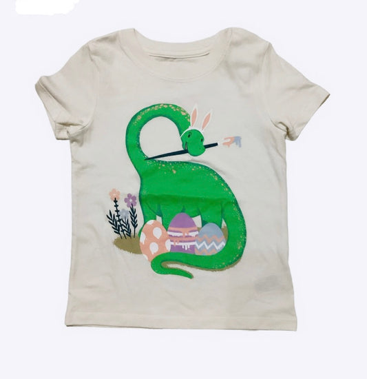 Camiseta niñas Braquiosaurio pintor