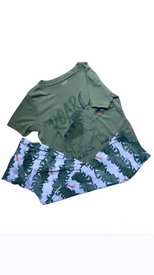 Pijama verde con Triceratops