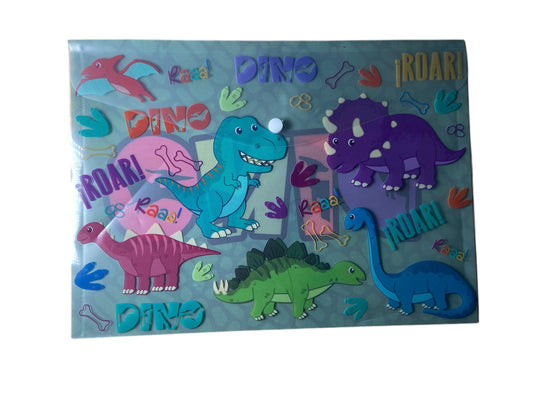 Sobre plástico dinosaurios