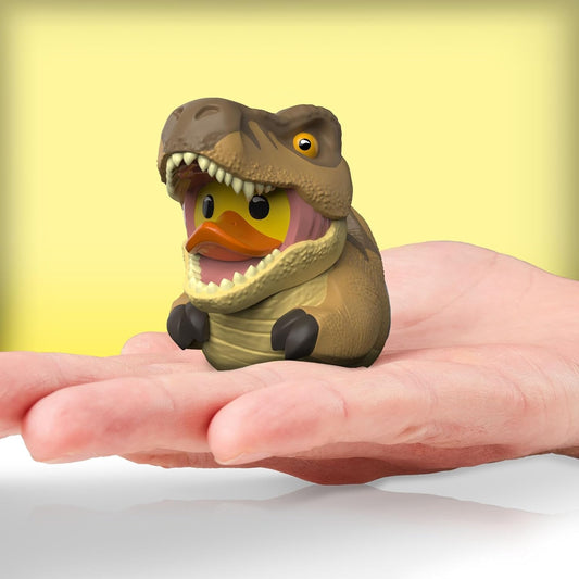 Pato de goma coleccionable disfrazado de T.Rex Jurassic Park - Edición Mini