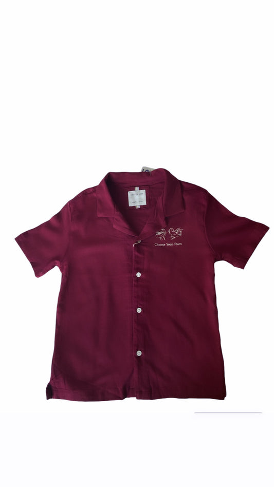 Camisa Botones Vino Choose Your Team