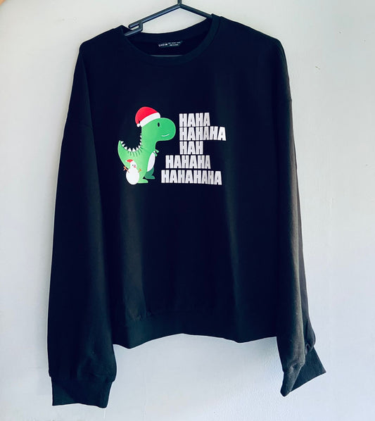 Abrigo negro Dino Navidad hahaha