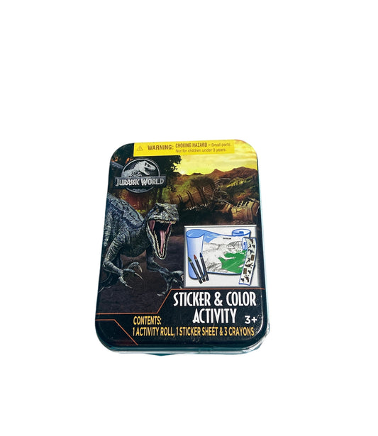 Mini libro de pintar con stickers Jurassic World