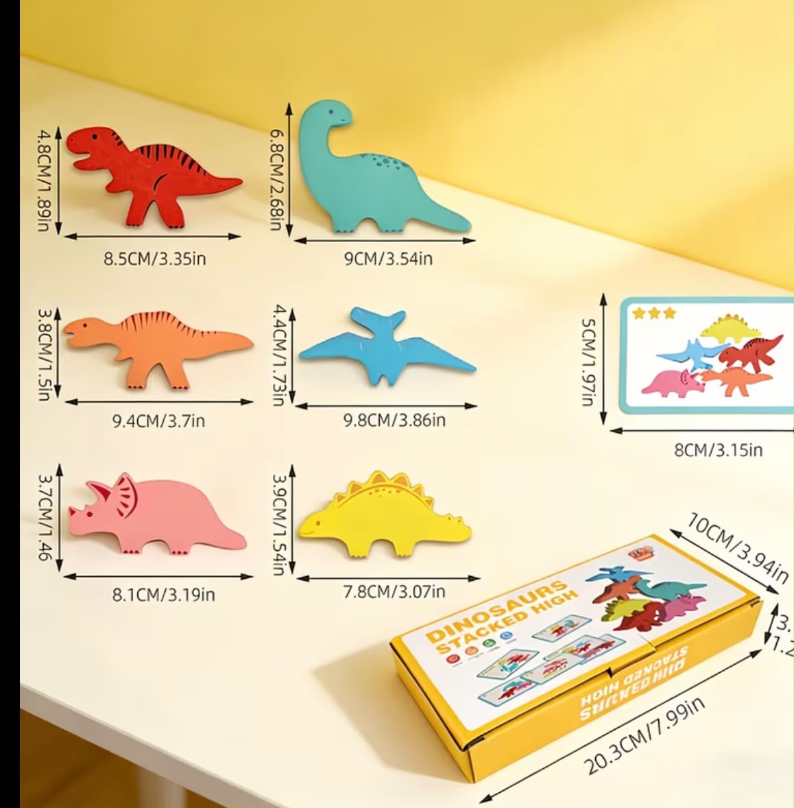 Juego de dinosaurios para apilar