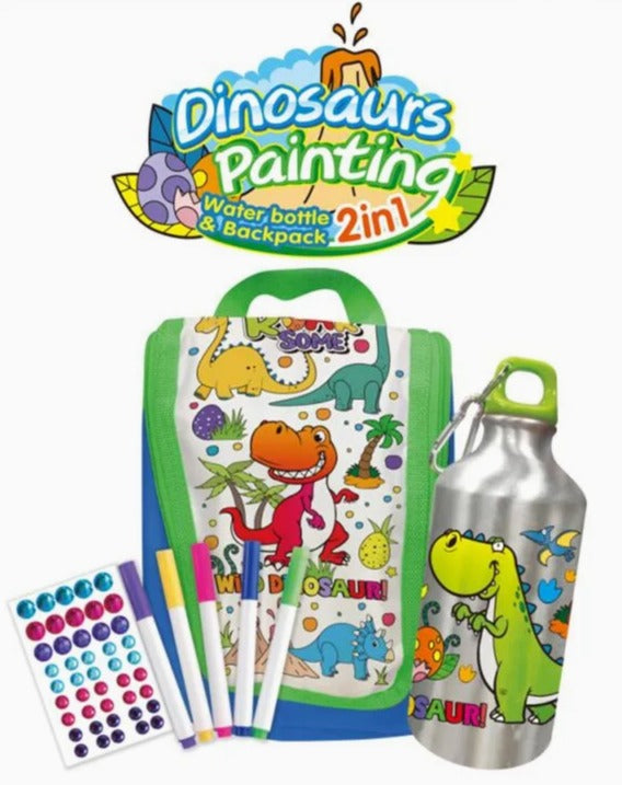 Set botella y Lonchera para decorar tu dinosaurio