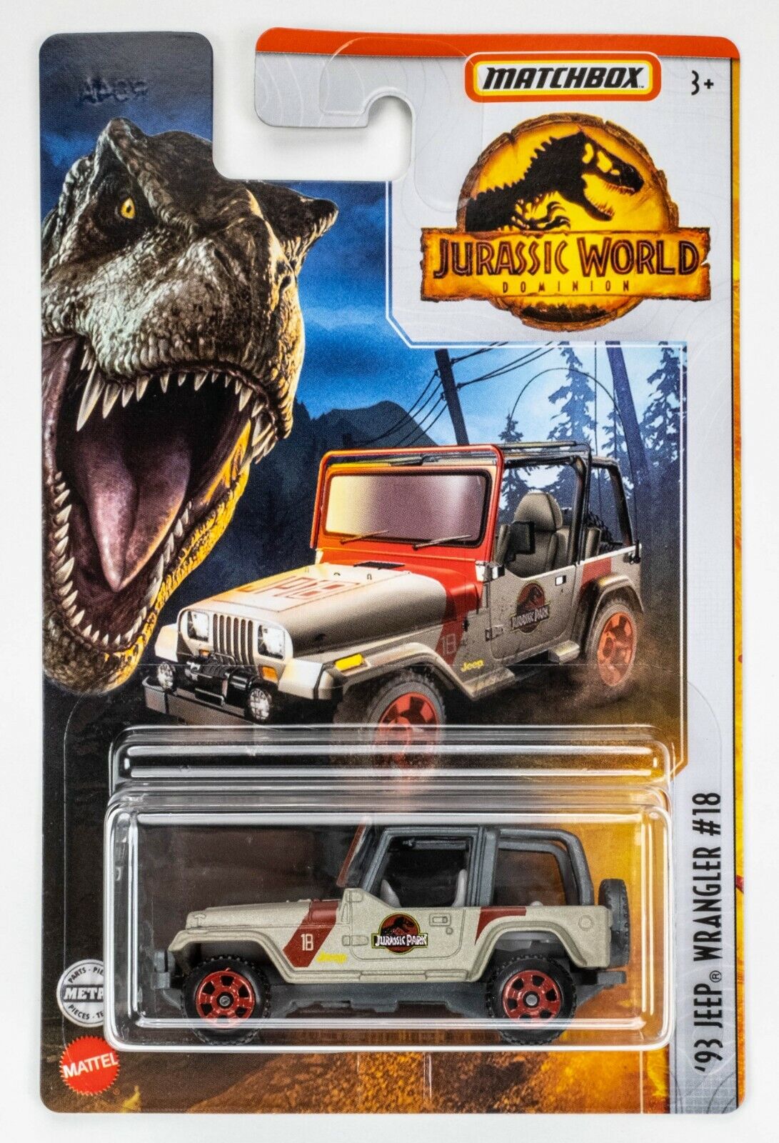 Carrito Matchbox Jurassic Jeep Wrangler