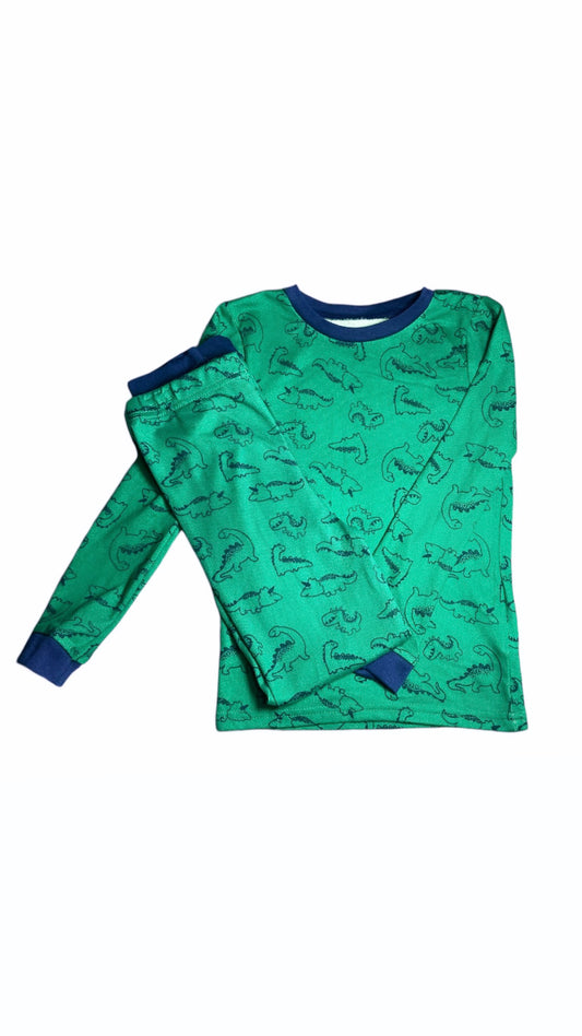 Pijama verde diseño dinosaurios
