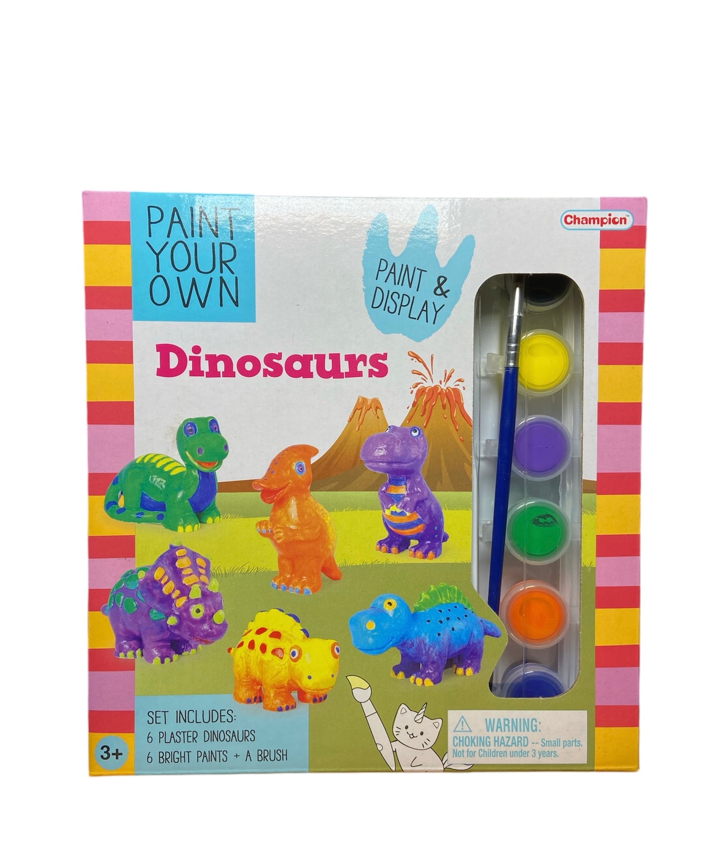 Set pinta tus propios dinosaurios 6 piezas