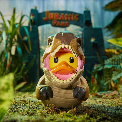 Pato de goma coleccionable disfrazado de T.Rex Jurassic Park - Edición Mini