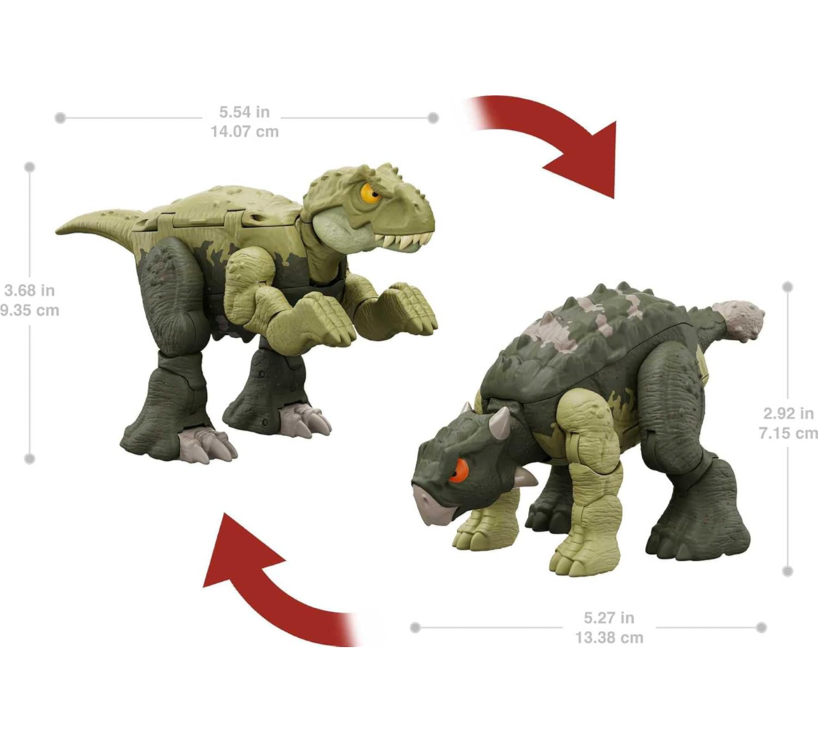 Fierce Changer Dino Transforms T Rex & Ankylosaurus