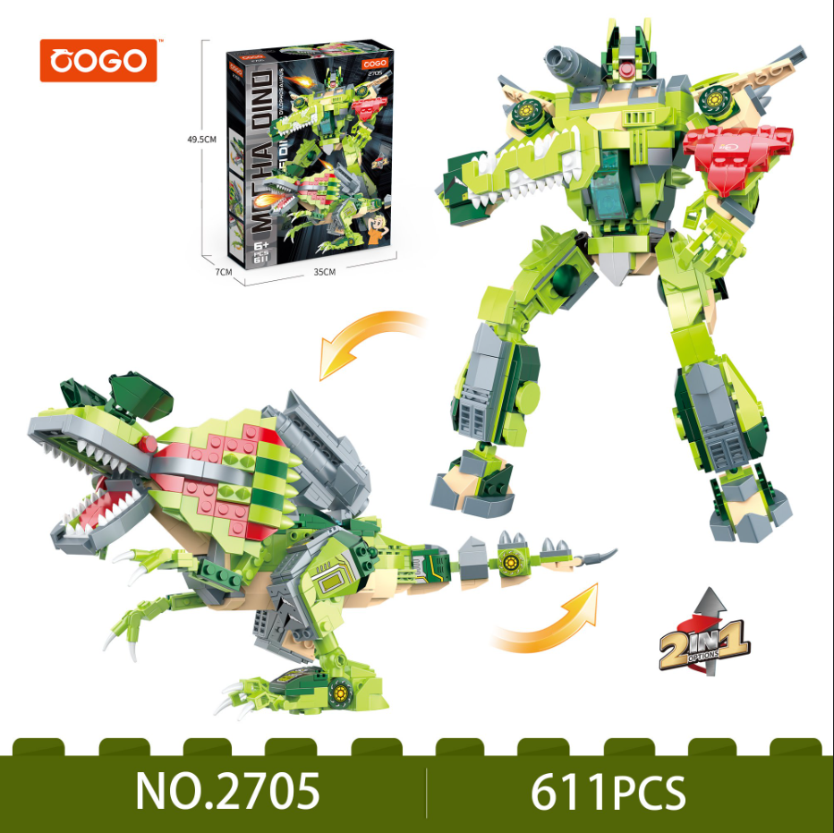 Bloques Construccion Dilophosaurus 611 piezas Cogo